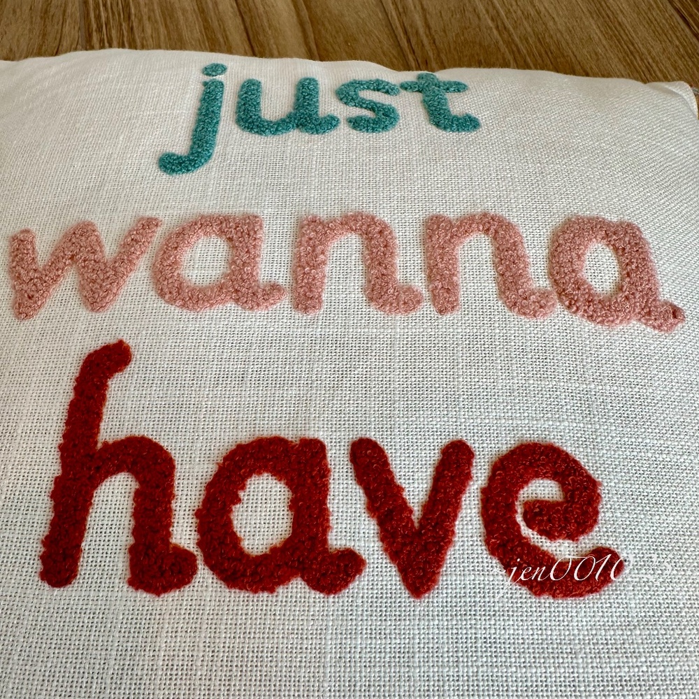 "Just Wanna Have Sun" Embroidered Throw Pillow with Tassels - Room Essentials - Picture 9 of 10